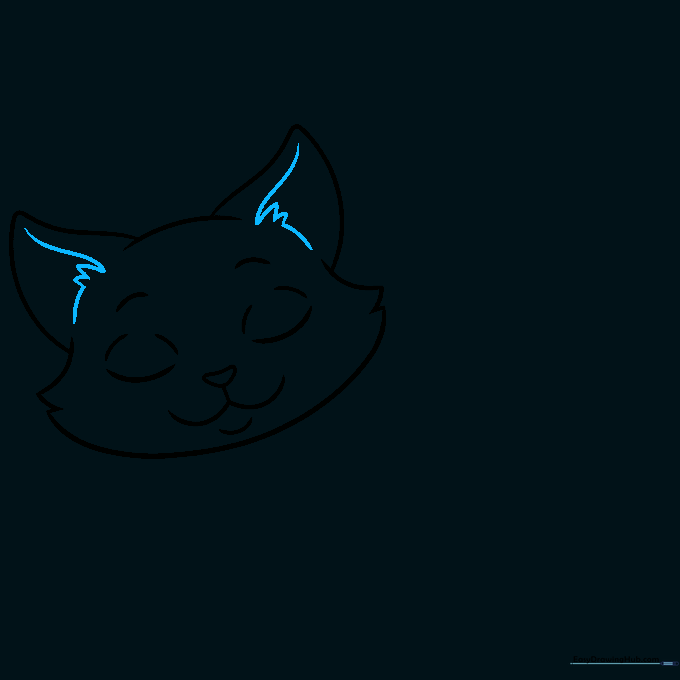Adding inner ear details and tufts of fur.