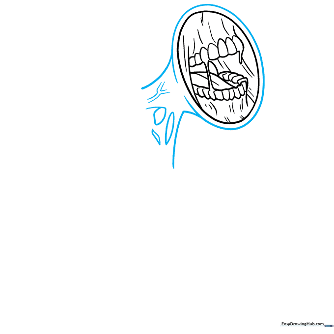 Sketching the neck structure with muscle definition and a prominent vein.