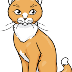 A colorful, friendly cartoon cat sitting down, featured as the main tutorial image.