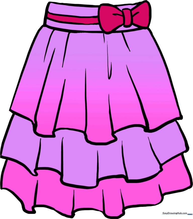 A colorful, tiered skirt illustration for kids.