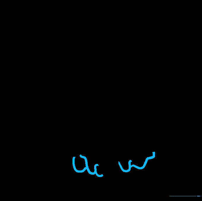 Additional curved lines added to the slime's body to suggest volume and a dripping texture.