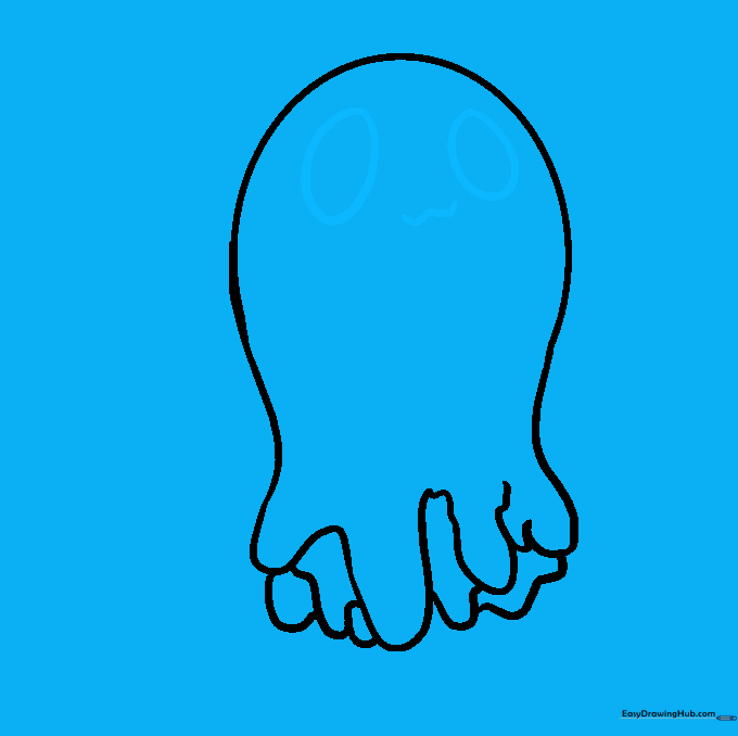 The slime character now has two large, expressive eyes and a wide, squiggly mouth.