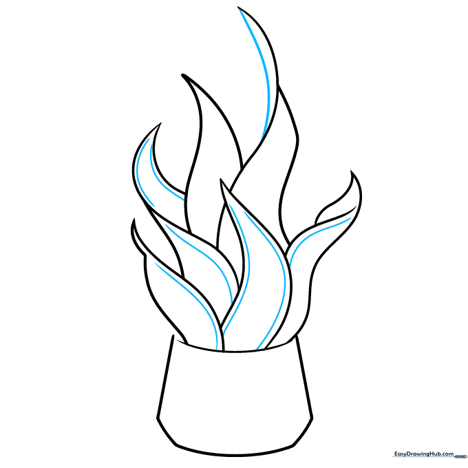 Adding interior lines to the leaves for added detail.