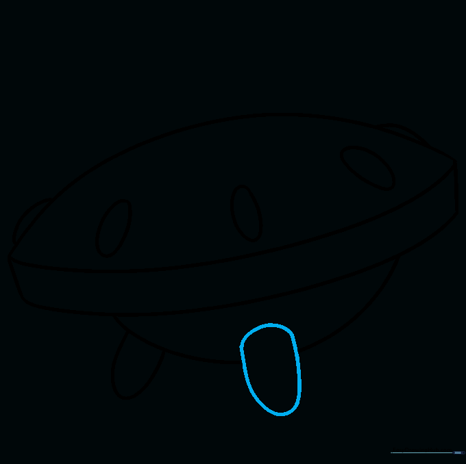 Adding the second landing leg to the spaceship base.