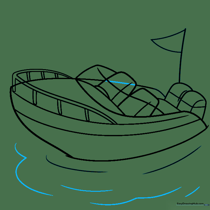 Adding extra water ripples around the boat for a dynamic effect.