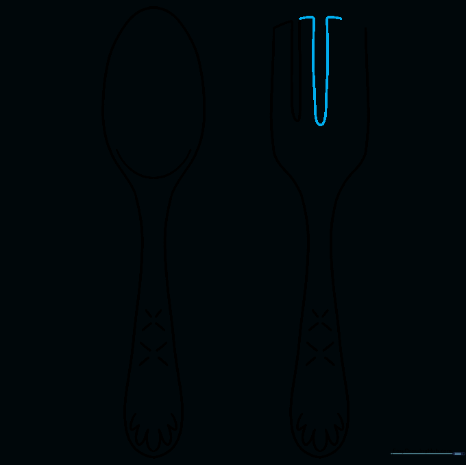 Multiple tines being formed on the fork head.