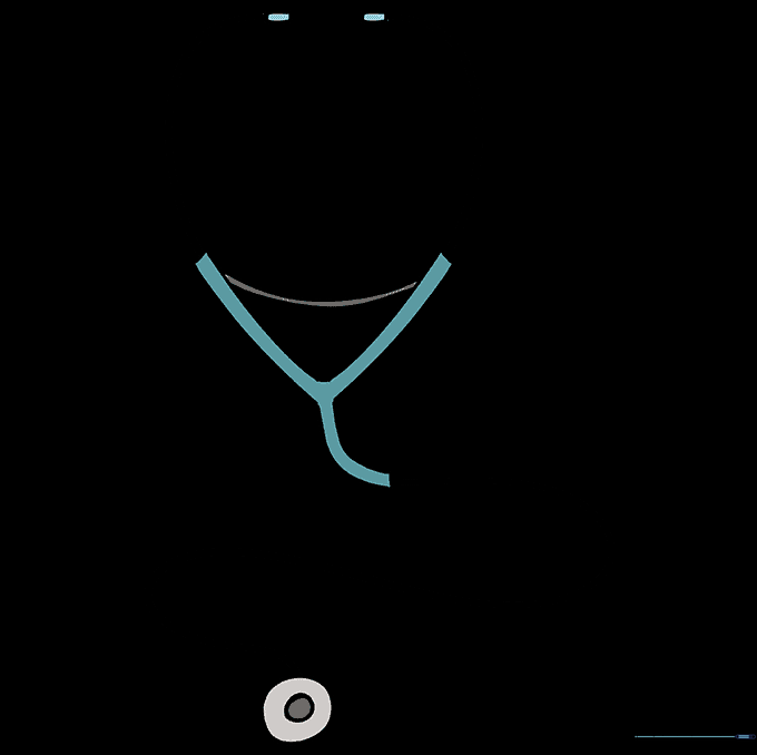 A fully colored and outlined stethoscope drawing.