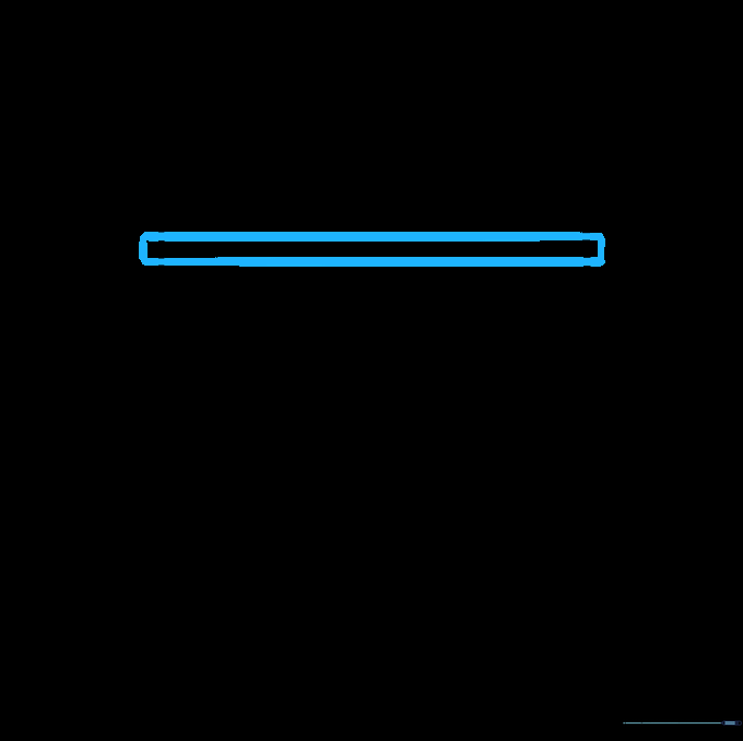 Drawing a narrow horizontal rectangle to represent the visor slit.