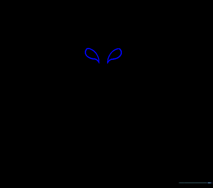 Drawing teardrop shapes above the eyebrow lines.