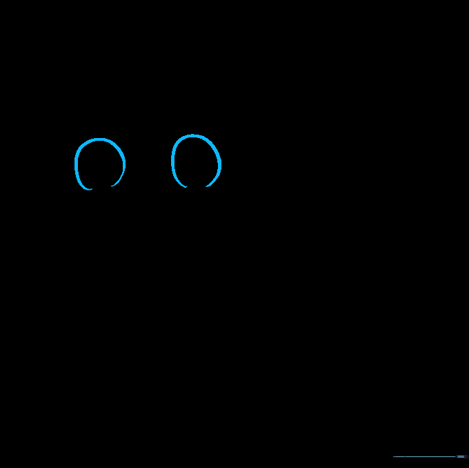 Two circular eye shapes drawn within the mask openings.