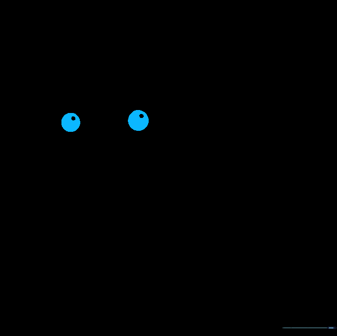 Adding shaded pupils inside the eyes to bring the character to life.