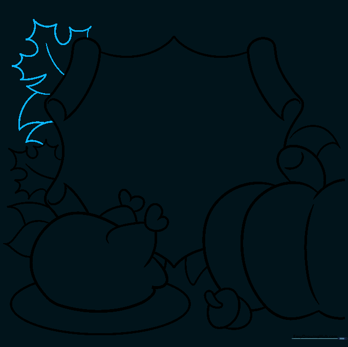 Adding more fall leaves to fill the background composition