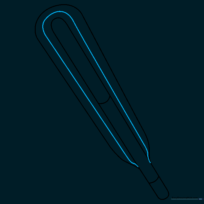 Adding a border line around the central tube to define the scale area.