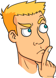 Final colored illustration of a character with a hand on their chin, looking deep in thought.