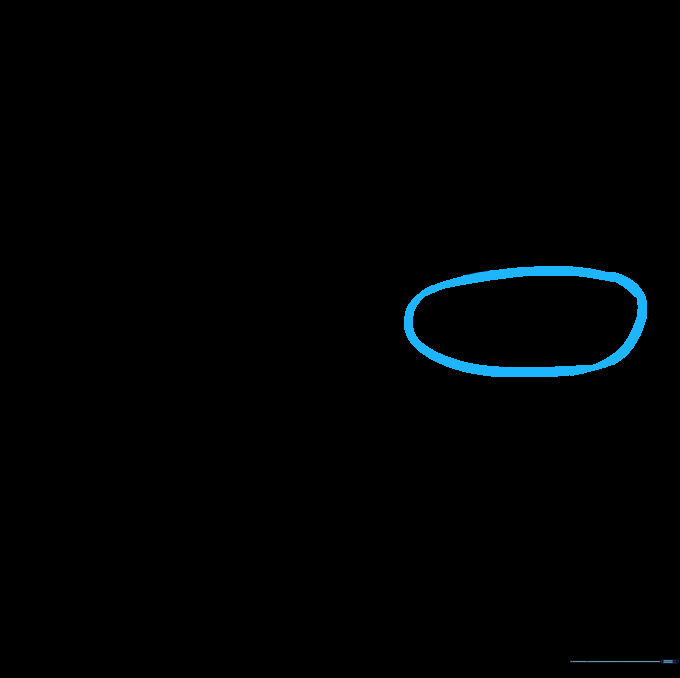 A horizontal oval added next to the thumb to form the pointer finger.