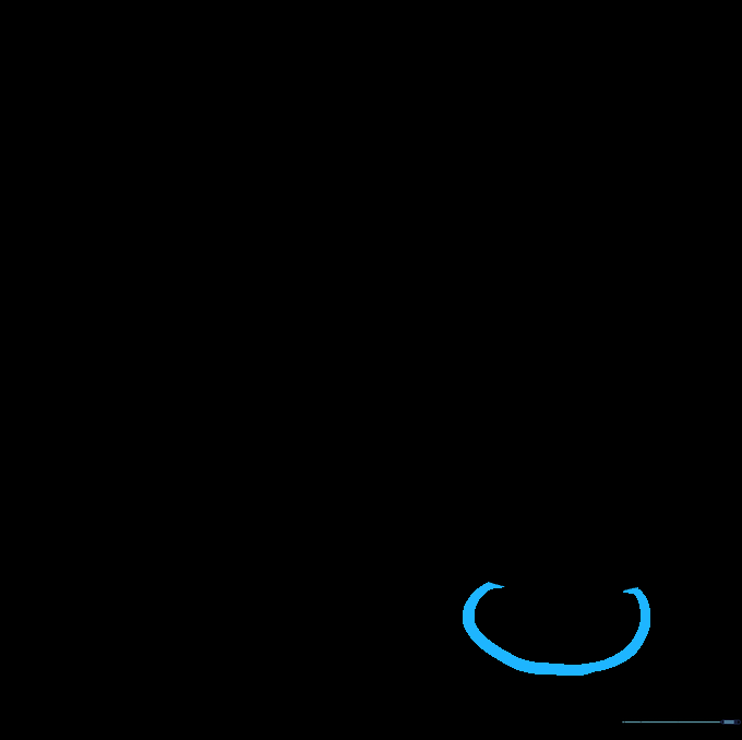 A smaller oval added at the base to represent the pinky finger.