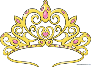 A beautifully colored, ornate tiara drawing centered on a clean background.