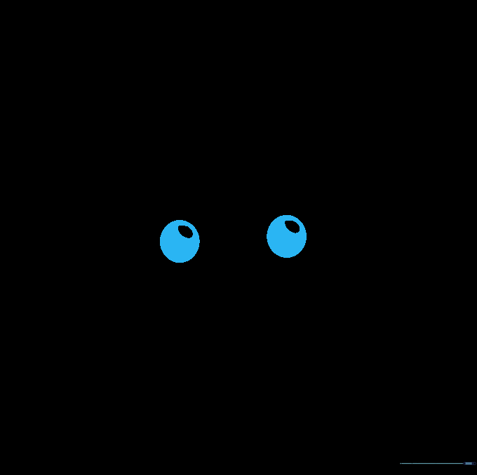 Two expressive eyes with pupils added to the tomato's face.