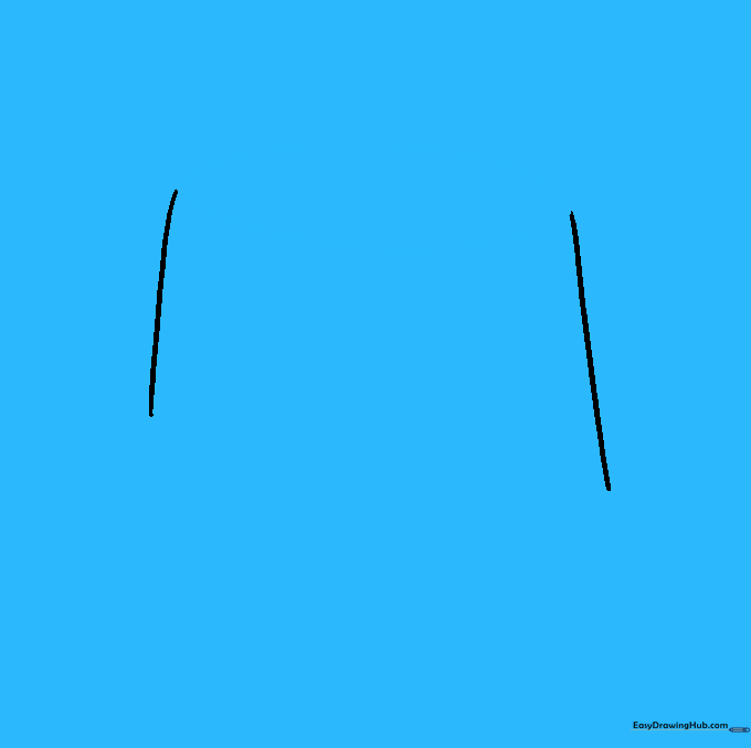 Drawing a horizontal oval on top of the crown lines to close the hat shape