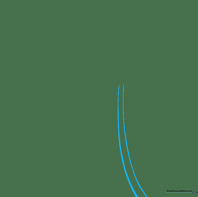 Two parallel curved lines forming a tulip stem on a white background.