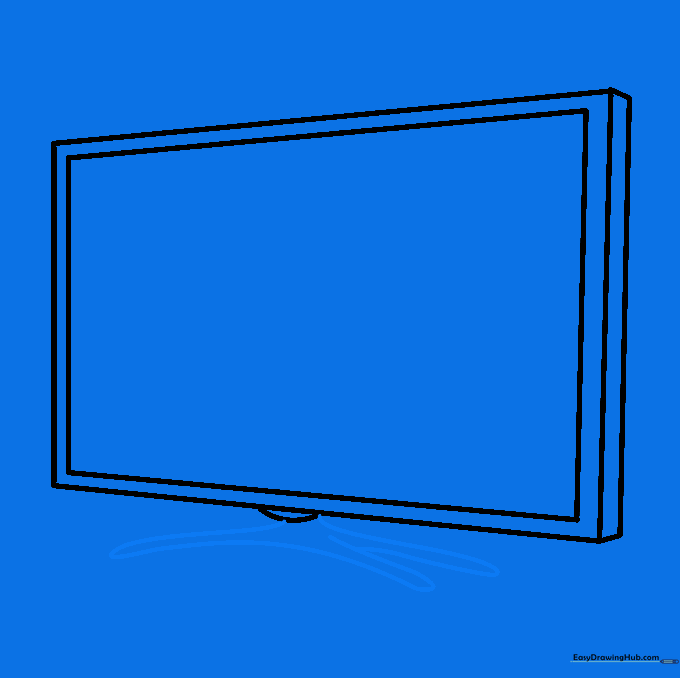Expanding the semi-circle into a full stand structure for the TV.