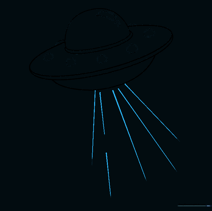 Drawing vertical lines extending from the base to simulate a tractor beam.