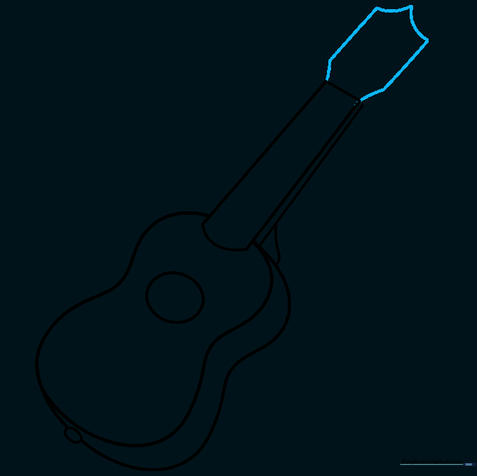Adding small oval tuning pegs to the side of the ukulele headstock.