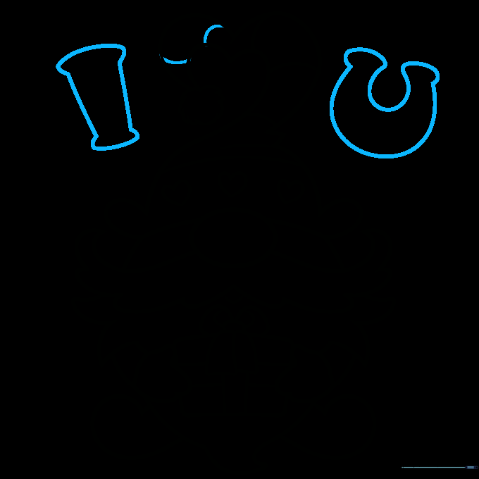 Gnome drawing with 'I [heart] U' message written on the hat.
