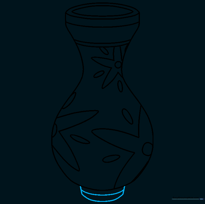 Adding a sturdy base to the bottom of the vase drawing