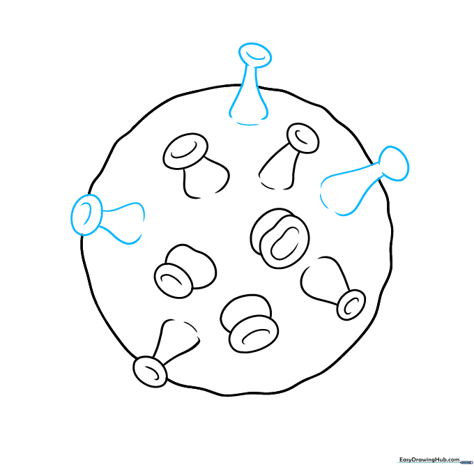 Adding additional spike proteins around the outer edge of the virus.