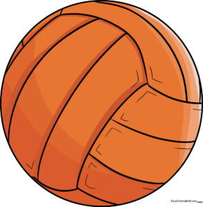A vibrant, finished drawing of a volleyball, perfect for sports enthusiasts.