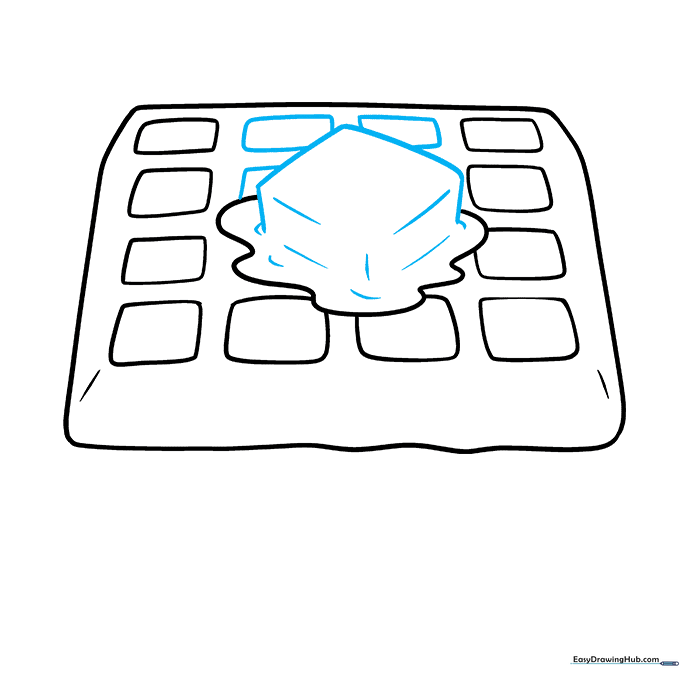 Adding depth to the butter cube and filling in remaining grid squares.