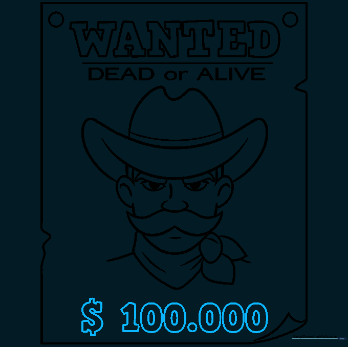The bottom of the poster now includes a large dollar sign and the reward amount of 100,000.