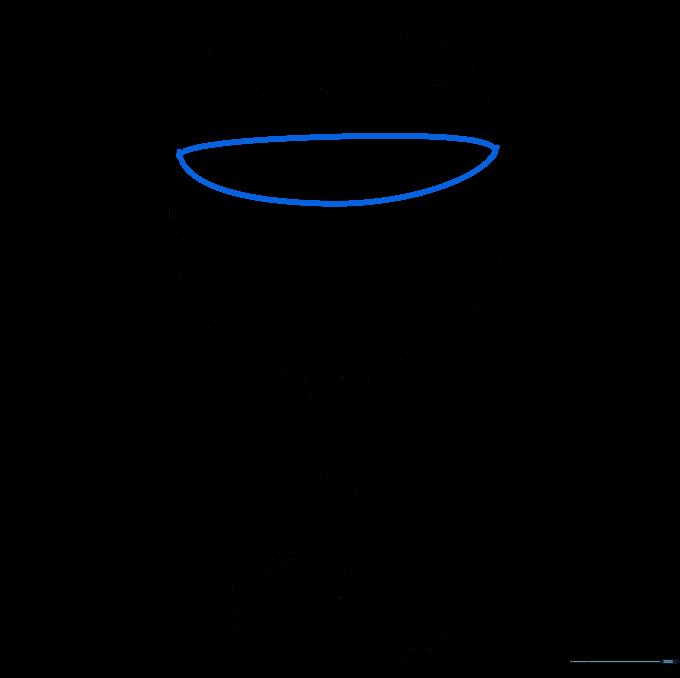 Curved lines added inside the bowl to indicate the level of liquid.