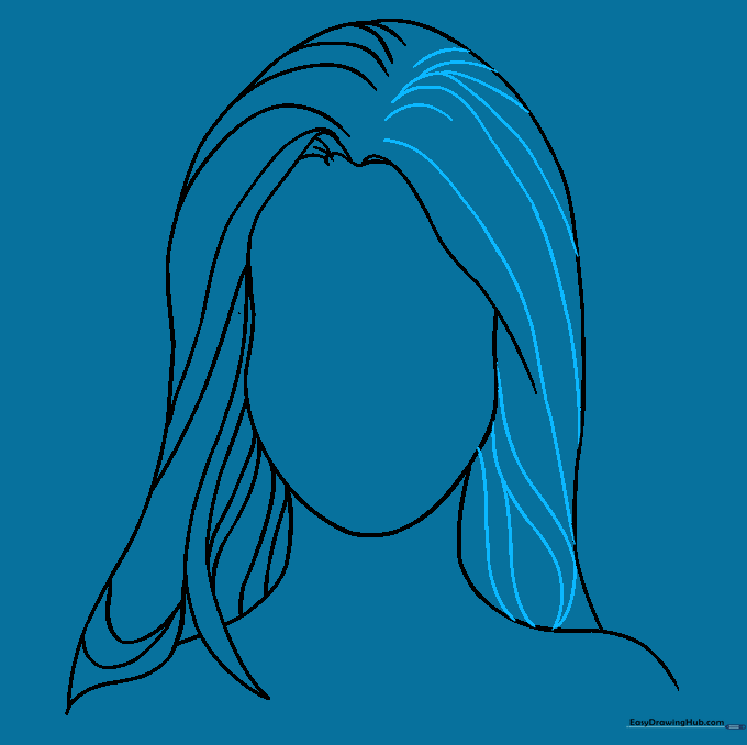 Completed hair texture on both sides of the head.
