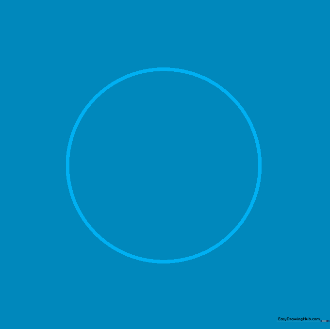 A simple hand-drawn circle representing the Earth on a white background.