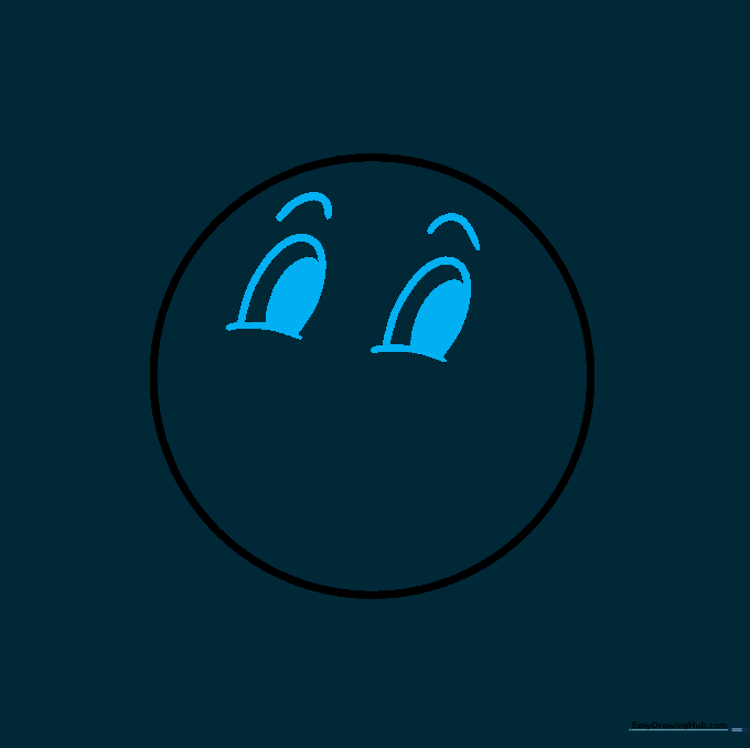 The Earth circle now features a smiling face with expressive eyes and cheeks.