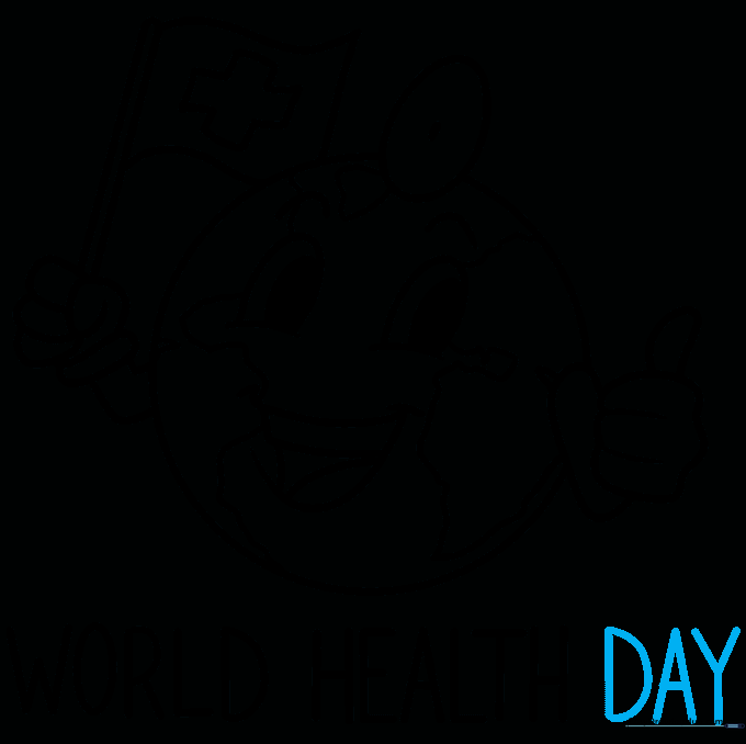 The full text 'WORLD HEALTH DAY' is now complete beneath the character.