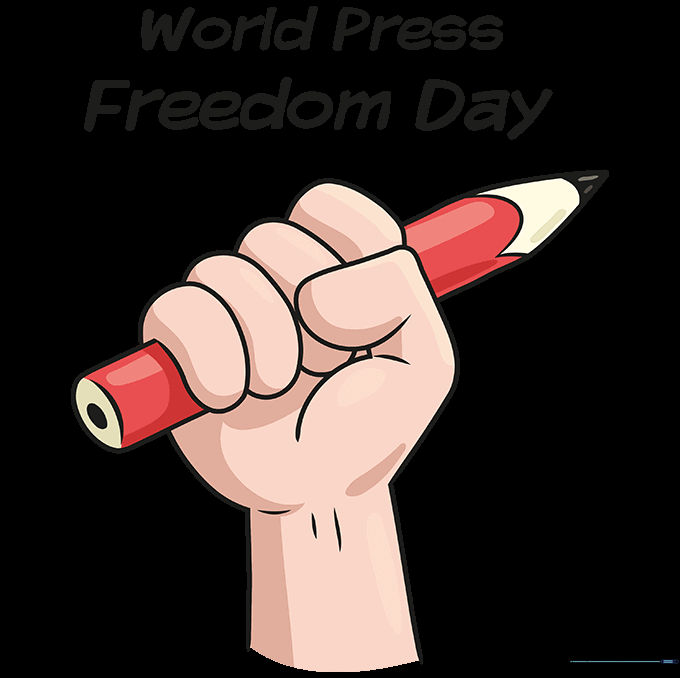 The final colored World Press Freedom Day poster.