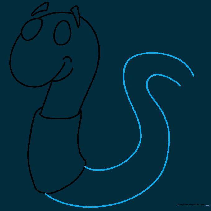 Long, parallel S-shaped lines extending from the clitellum to form the worm's body.