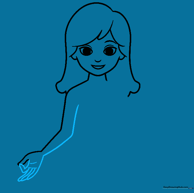 Detailed hand and fingers in a yoga pose