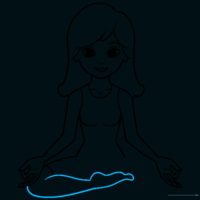 Lower legs and feet added to the yoga pose