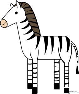 A vibrant, finished illustration of a friendly zebra standing on the savanna.