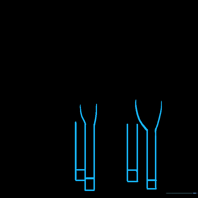 Four legs added to the zebra's body with simple hoof details at the base of each.