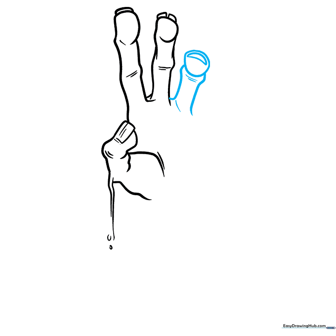 Refining the zombie hand by adding detailed knuckle structures and finger texture.