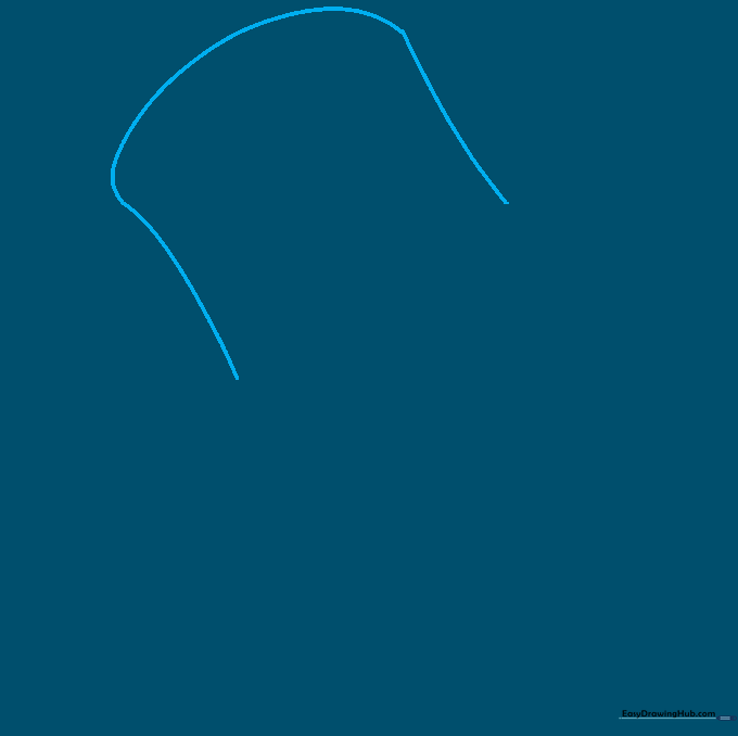 Line drawing of the top section of Abraham Lincoln's stovepipe hat.