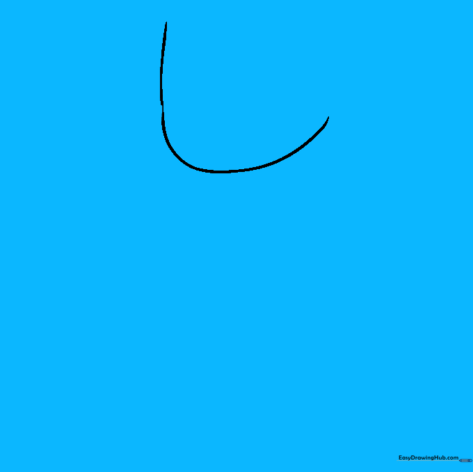 Two mirrored curved lines forming the base of the chest muscles.