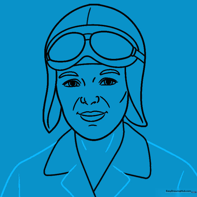 Drawing showing the shoulders and jacket structure.