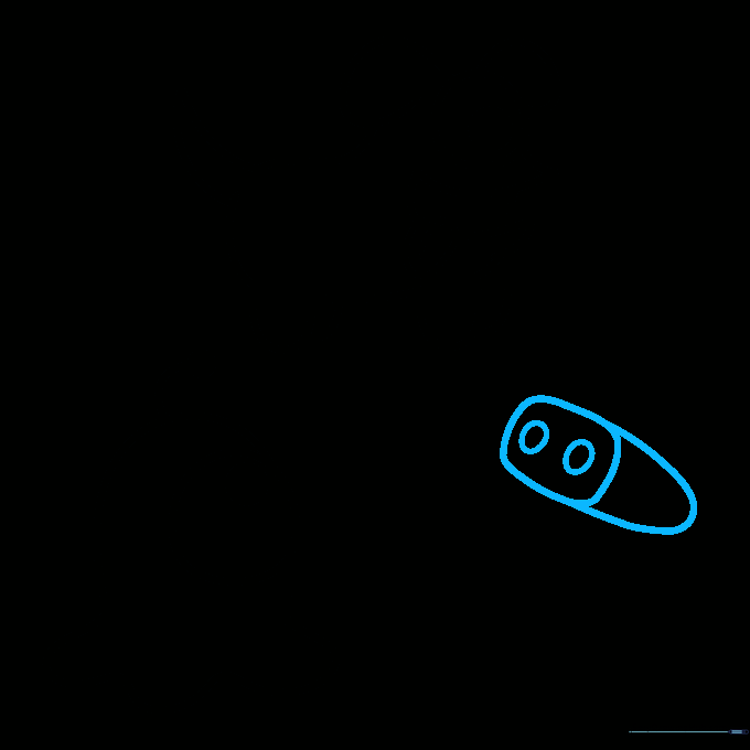 Sketching the rectangular face and circular eyes of the Ro-Bot pet.