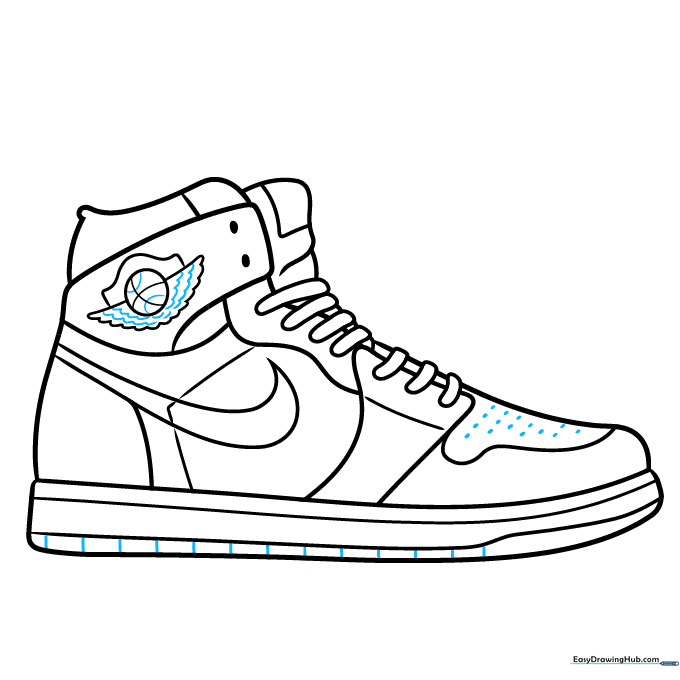 Adding final texture details like ventilation holes and sole grip lines.